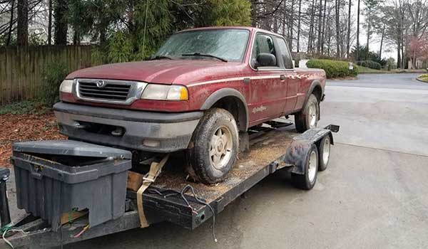 Hauling away a car