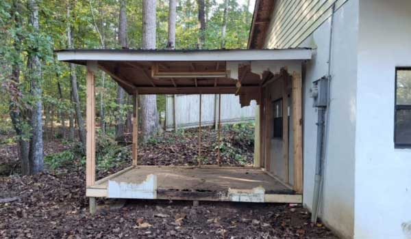 Storage shed demolition and removal